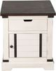 Sunny Designs™ French Country Brown End Table with White Base-2