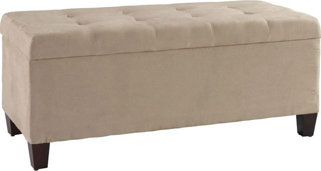 Linon Carmen Beige Shoe Storage Ottoman-0