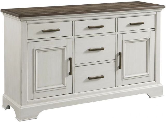 Intercon Drake French Oak/Rustic White Sideboard-0