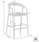 Armen Living Apache Black Bar Stool-2
