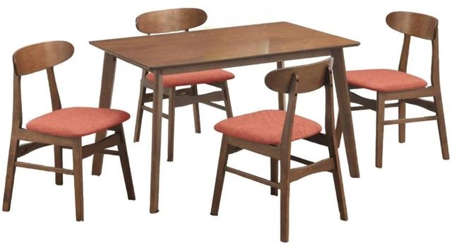 New Classic® Home Furnishings Morocco 5-Piece Brown/Orange Dining Table Set-0
