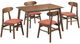 New Classic® Home Furnishings Morocco 5-Piece Brown/Orange Dining Table Set-0