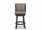 Gray Uholstered Swivel Barstool-1