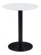 Zuo® Modern Alto Bistro White Bistro Table with Black Base-1