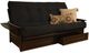 Kodiak Furniture Phoenix Suede Black/Espresso Queen Storage Futon with Mattress-0