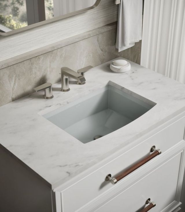 Kohler Archer® Ice Grey 20" Rectangular Undermount Bathroom Sink-2