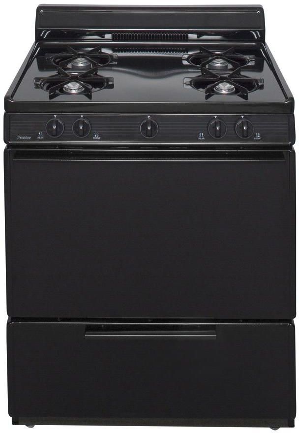 Premier 30" Black Freestanding Gas Range-0