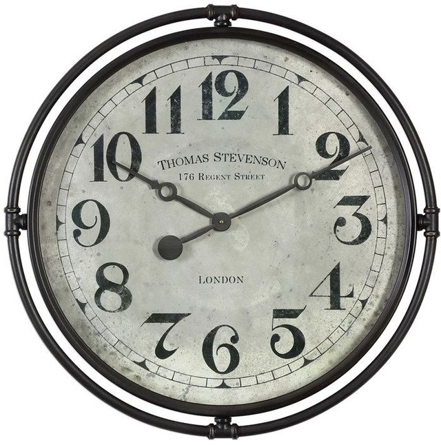 Uttermost® Nakul Smoke Gray Wall Clock-0