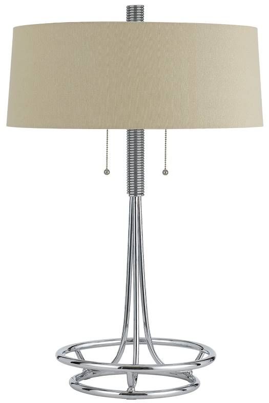 Cal® Lighting & Accessories Leccemetal Chrome Table Lamp-0