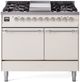 Ilve® Nostalgie II Series 40" Antique White Pro Style Dual Fuel Range-0
