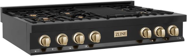 ZLINE Autograph Edition 48" Black Stainless Steel Gas Rangetop-1
