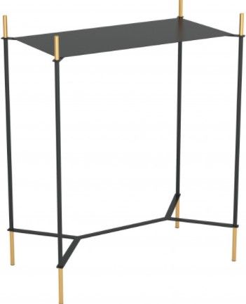 Zuo® Modern Austin Black Gold Side Table with Metal Framework-0