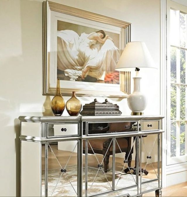 Powell® Milan Silver Mirrored Console-2