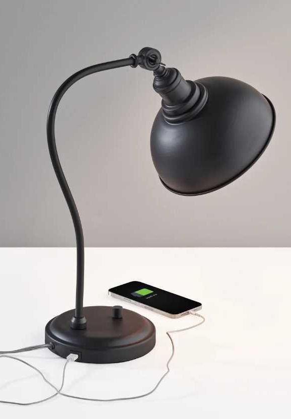 Adesso® Wallace Black Desk Lamp-3