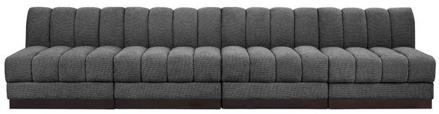 Meridian Furniture Quinn 4-Piece Gray Modular Armless Sofa-1