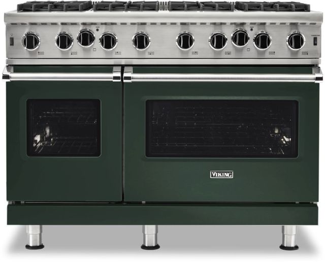 Viking® 5 Series 48" Blackforest Green Freestanding Liquid Propane Range-0