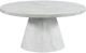 Elements International Bellini White Round Occasional Coffee Table -0