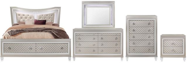 Global Furniture USA Paris 5-Piece Champagne Queen Bedroom Set-0