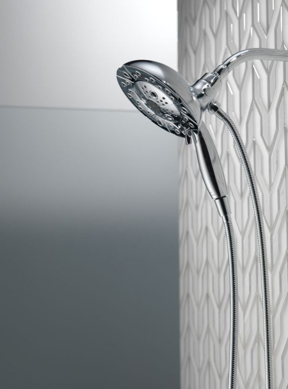 Delta Universal Showering Chrome 12" H2Okinetic® In2ition® 5-Setting Two-in-One Shower-1