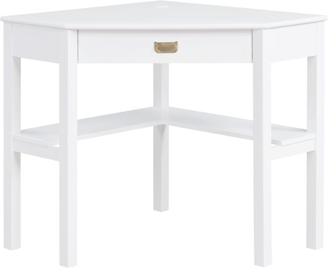 Linon Peggy White Corner Desk-0
