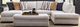 American Wholesale Furniture Melanie 2-Piece Sand Right-Arm Facing Sectional and Chaise-0