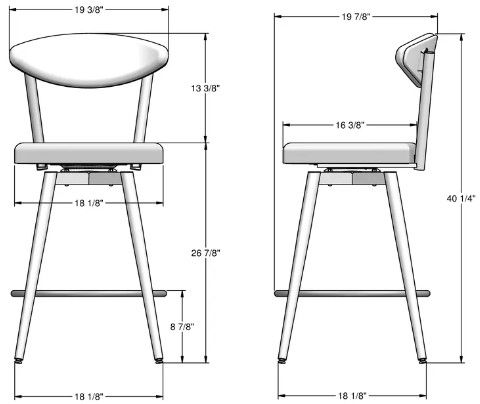 Amisco Customizable Wilbur Swivel Counter Stool-2