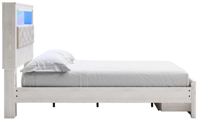 Signature Design by Ashley® Altyra White Queen Upholstered Storage Bookcase Bed-3