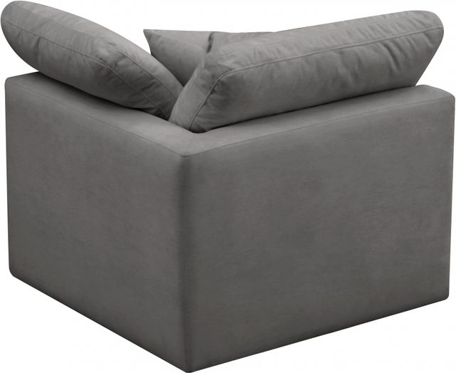 Meridian Furniture Plush Grey Velvet Standard Cloud Modular Corner Chair-1