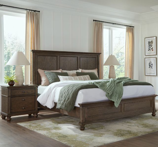 aspenhome® Oxford Cocoa 2-Drawer Nightstand-1