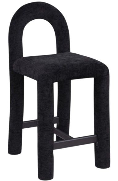 Meridian Furniture Amari Black Upholstered Counter Stool-0