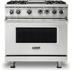 Viking® 5 Series 36" Stainless Steel Pro Style Dual Fuel Range-0