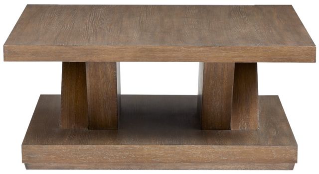 Magnussen Home® Lansbury Antique Wheat Square Cocktail Table with Casters-3