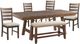 Elements International Jax 6-Piece Cherry/Cream/Walnut Ladder Back Dining Set-0