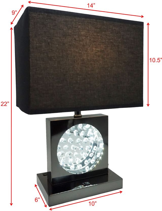 Crown Mark Black Nickel Table Lamp-2