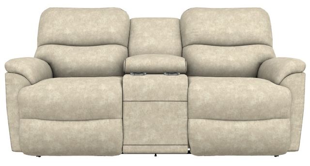 La-Z-Boy® Trouper Stucco Manual Reclining Loveseat with Console-1