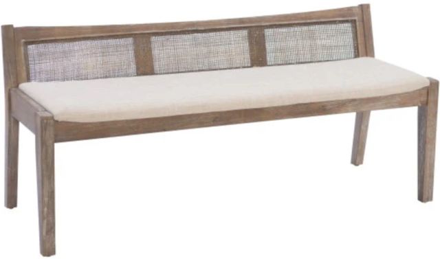 Powell® Beaux Beige/Brown Bench-0