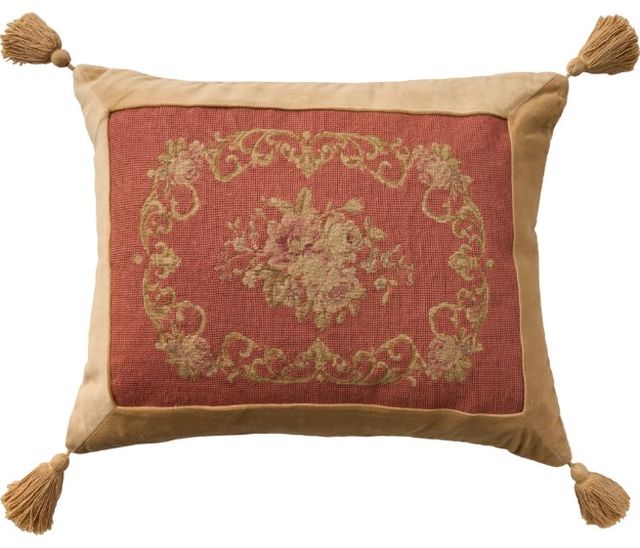 Nourison Home™ Mina Victory Vintage Pillow Coral 18"x22" Throw Pillow-0