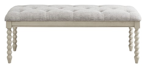 Olliix by Madison Park Signature Beckett Light Grey/Natural Tufted Accent Bench-0