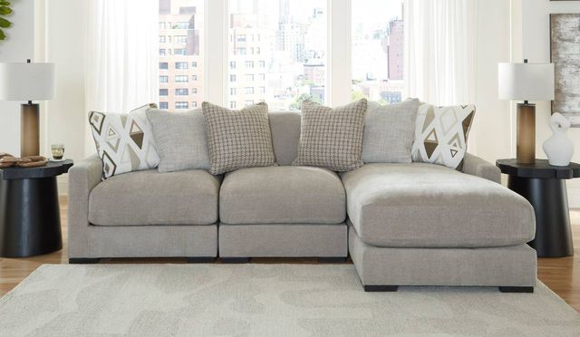 Benchcraft® Aslan Court 3-Piece Pebble Right-Arm Facing Sectional and Chaise-1