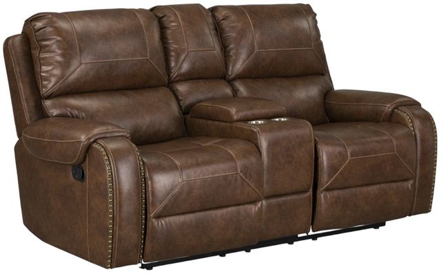 Albany Industries Winslow Brown Manual Reclining Loveseat-0
