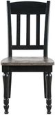 Jofran Inc. Madison County Vintage Black Slatback Dining Side Chair-2
