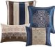 Olliix by Madison Park Essentials 24 Pieces Navy California King Delaney Room in a Bag Set-4