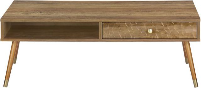 Monarch Specialties Inc. Walnut Drawer Coffee Table-0