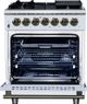 FORNO® Massimo Series Alta Qualita 30" White Pro Style Dual Fuel Range-3