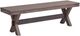 Urban Collections by Yutzy Woodworking Cross Trestle Driftwood/Wormy Maple 56" Dining Bench-0