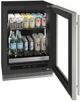 U-Line® Home Collection 24" 5.1 Cu. Ft. Stainless Steel Beverage Center with Glass Door-2