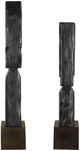 Uttermost® Cipher 2-Piece Aged Black/Brown Totem Set-4