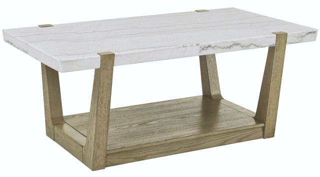Steve Silver Co. Perth White Cocktail Table with Sand Base-0