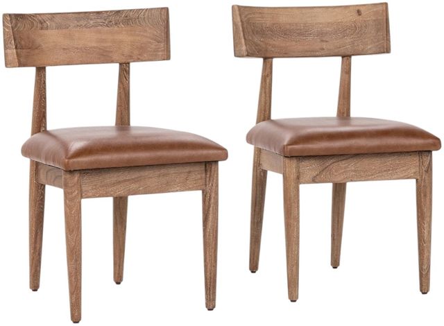 Classic Home Alvaro 2-Piece Golden Wheat Dining Chair Set-0