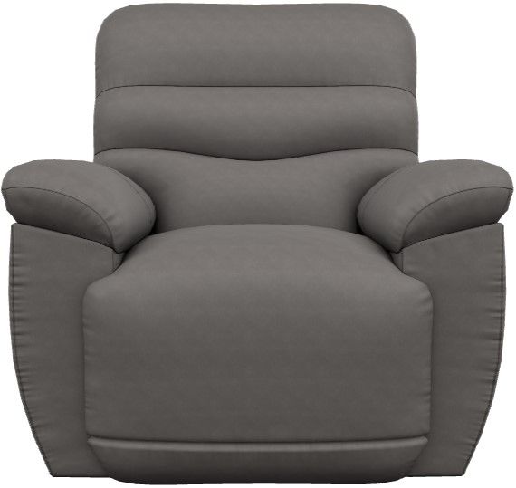 La-Z-Boy® Joshua Gray Leather Power Rocking Recliner with Headrest and Lumbar-1